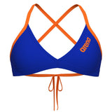 Arena - Team Tie Back Ladies Swim Top - Blue/Orange