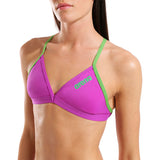 Arena - Team Tie Back Ladies Swim Top - Fuchsia/Green