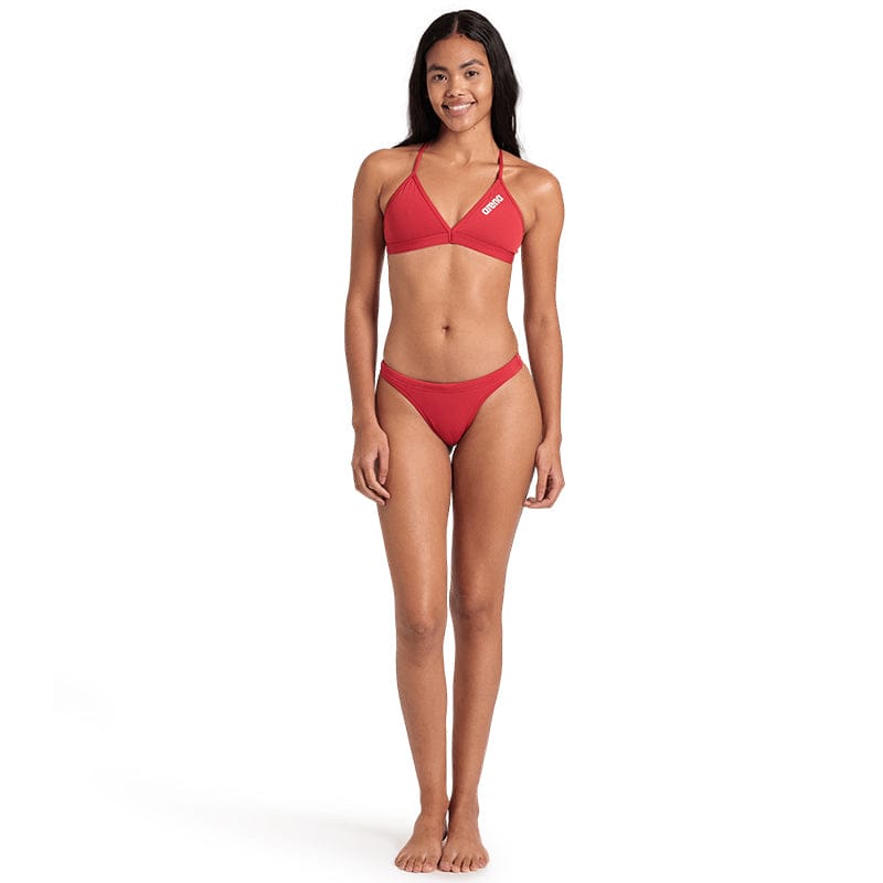 Arena - Team Tie Back Ladies Swim Top - Red/White