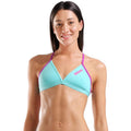 Arena - Team Tie Back Ladies Swim Top - Water/Fuchsia