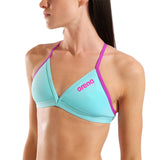 Arena - Team Tie Back Ladies Swim Top - Water/Fuchsia