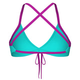 Arena - Team Tie Back Ladies Swim Top - Water/Fuchsia