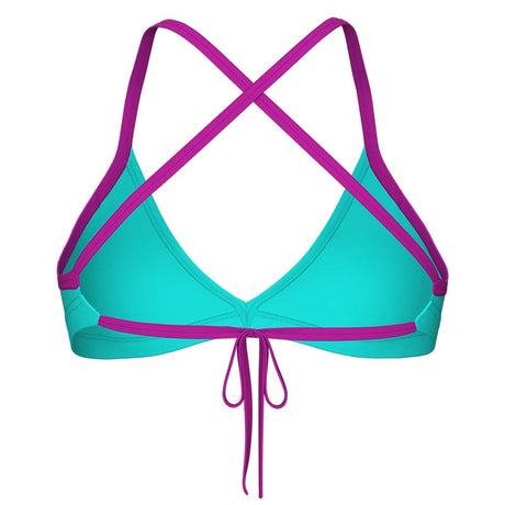 Arena - Team Tie Back Ladies Swim Top - Water/Fuchsia