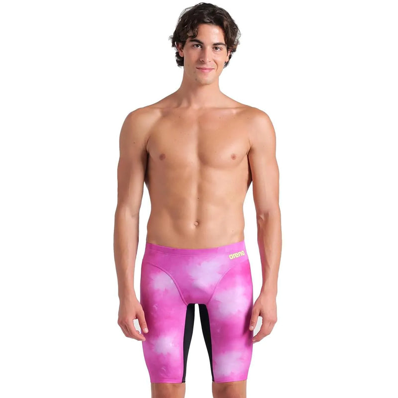 Arena - Tie-Dye Men's Jammer - Pink/Black