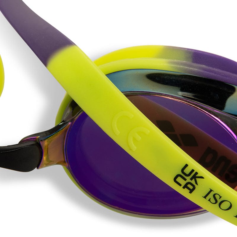 Arena - Tracks Mirror Goggles - Violet/Plum/Lime