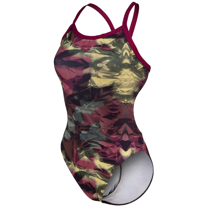 Arena - Women’s Hero Camo Print Swimsuit - Red/Fandango Multi