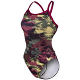 Arena - Women’s Hero Camo Print Swimsuit - Red/Fandango Multi
