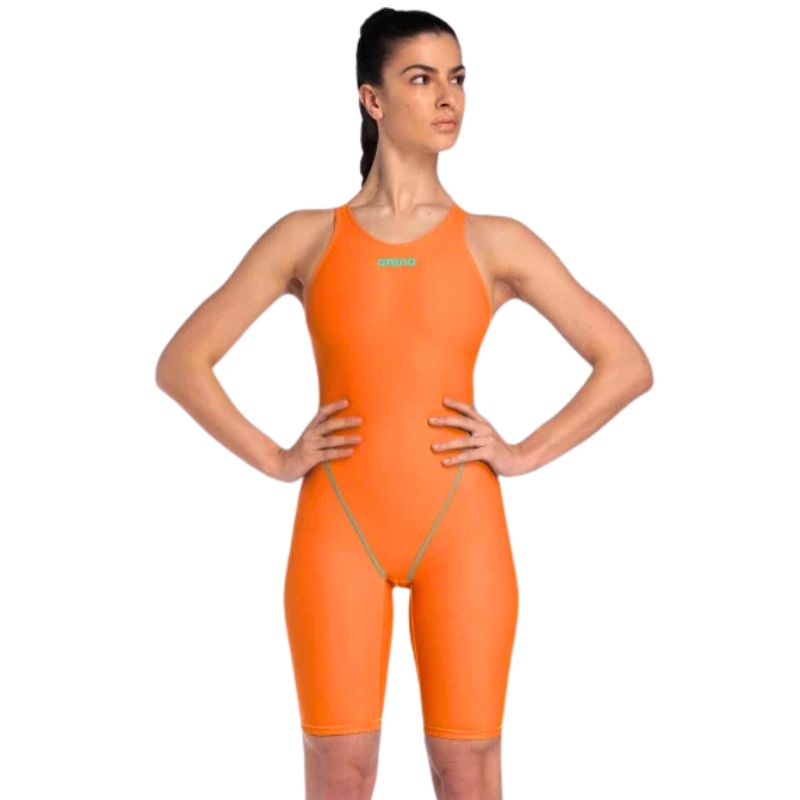 Arena - Women’s Powerskin ST Next Open Back - Orange/Teal