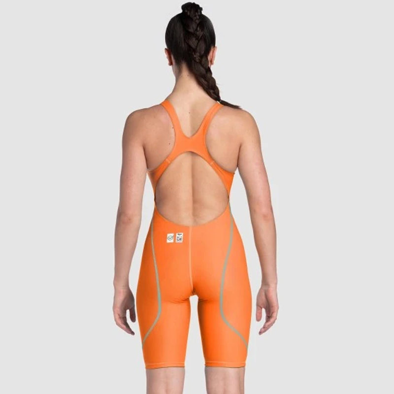 Arena - Women’s Powerskin ST Next Open Back - Orange/Teal