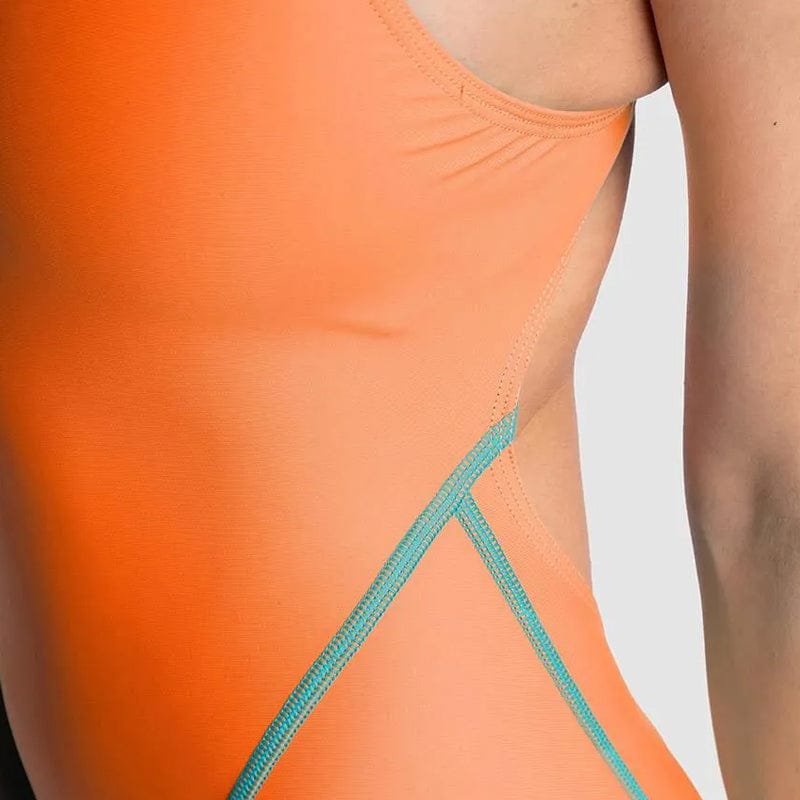 Arena - Women’s Powerskin ST Next Open Back - Orange/Teal