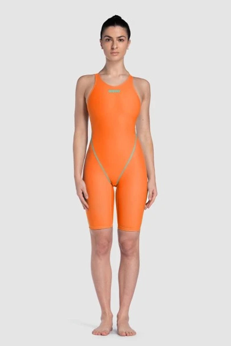 Arena - Women’s Powerskin ST Next Open Back - Orange/Teal