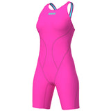 Arena - Women's Limited Edition Powerskin Impulso Open Back – Shocking Pink/Water