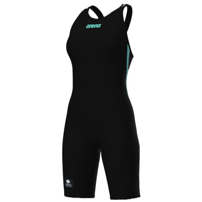Arena - Women's Open-Back Powerskin Carbon Air3 Kneeskin – Back/Teal