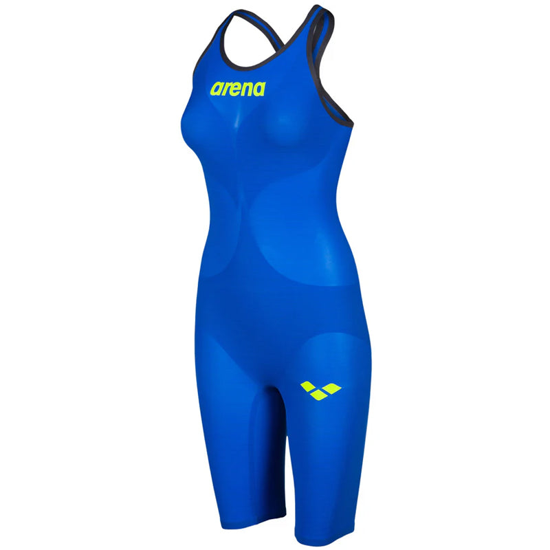 Arena - Women's Powerskin Carbon-AIR² Closed Back - Blue/Grey/Yellow