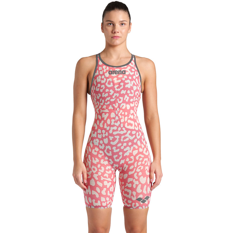 Arena - Women's Powerskin Carbon-Air2 Leopard Open Back – Geranium