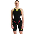 Arena - Women's Powerskin Carbon-Core FX Black-Yellow Open Back – Black/Fluo Yellow