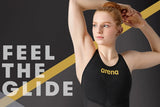 Arena - Women's Powerskin Carbon-Glide Open Back Tech Suit - Black/Gold