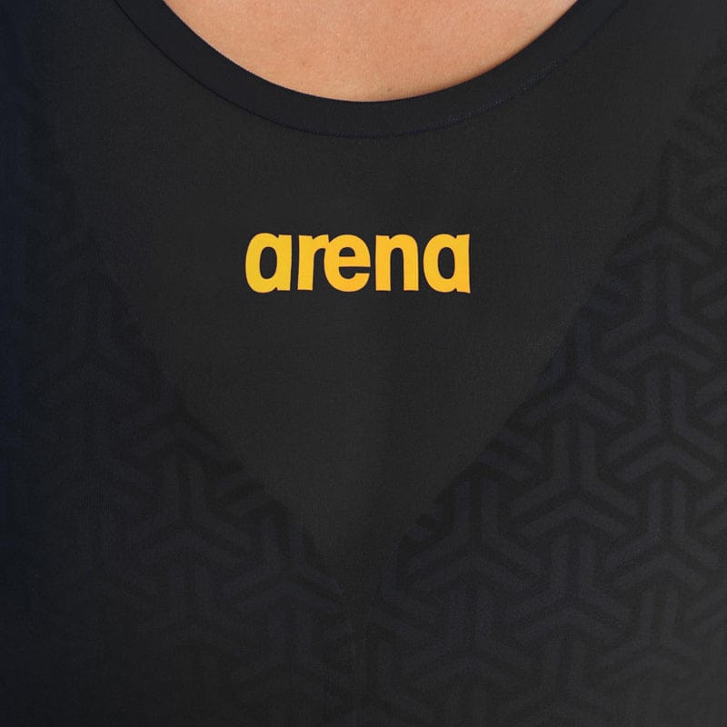 Arena - Women's Powerskin Carbon-Glide Open Back Tech Suit - Black/Gold