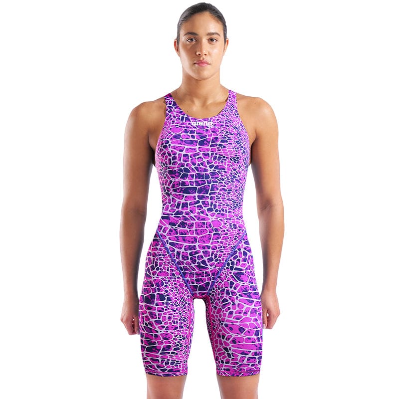Arena - Women's Powerskin ST Next Snakeskin Open Back – Snake/Pink