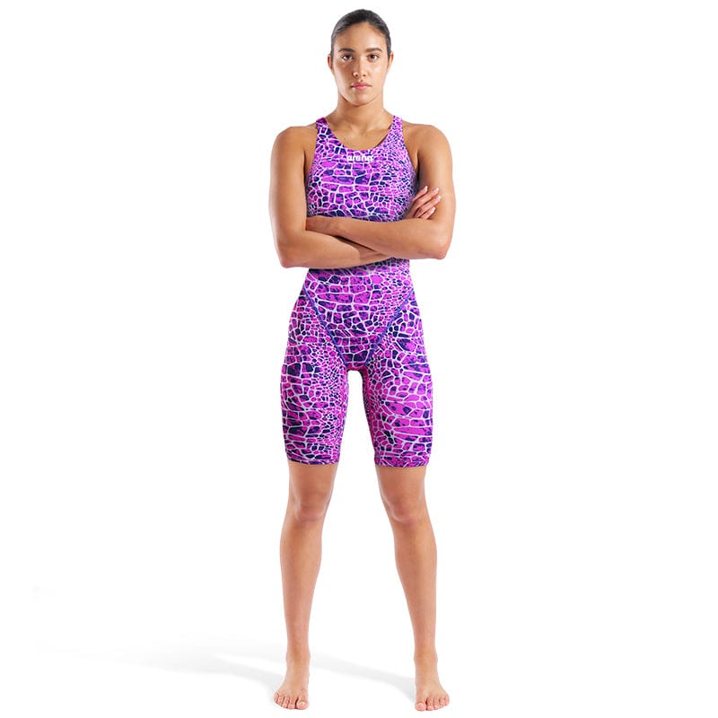 Arena - Women's Powerskin ST Next Snakeskin Open Back – Snake/Pink