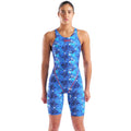Arena - Women's Powerskin ST Next Splashy Open Back – Blue/Multi