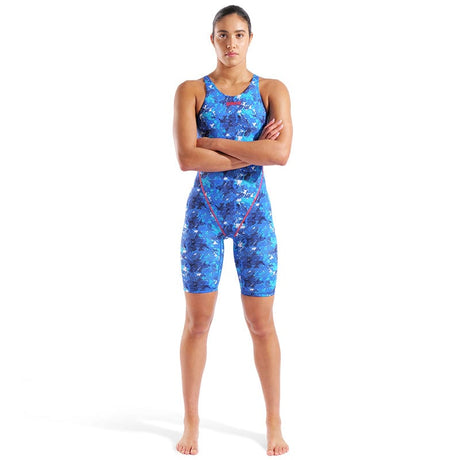 Arena - Women's Powerskin ST Next Splashy Open Back – Blue/Multi