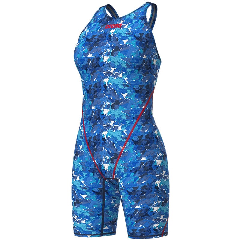 Arena - Women's Powerskin ST Next Splashy Open Back – Blue/Multi
