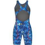 Arena - Women's Powerskin ST Next Splashy Open Back – Blue/Multi