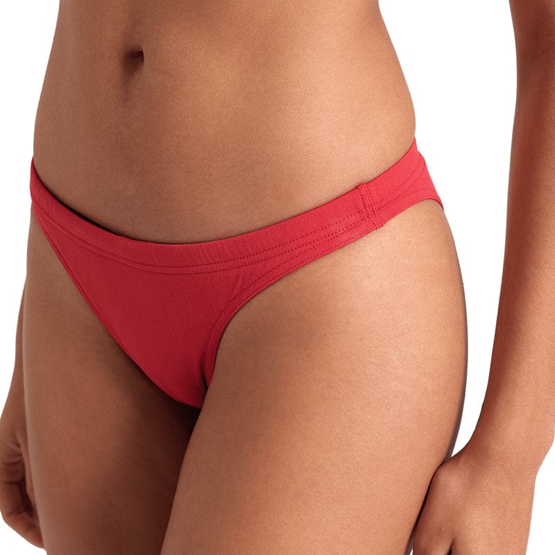 Arena - Women's Solid Team Bikini Bottom - Red/White