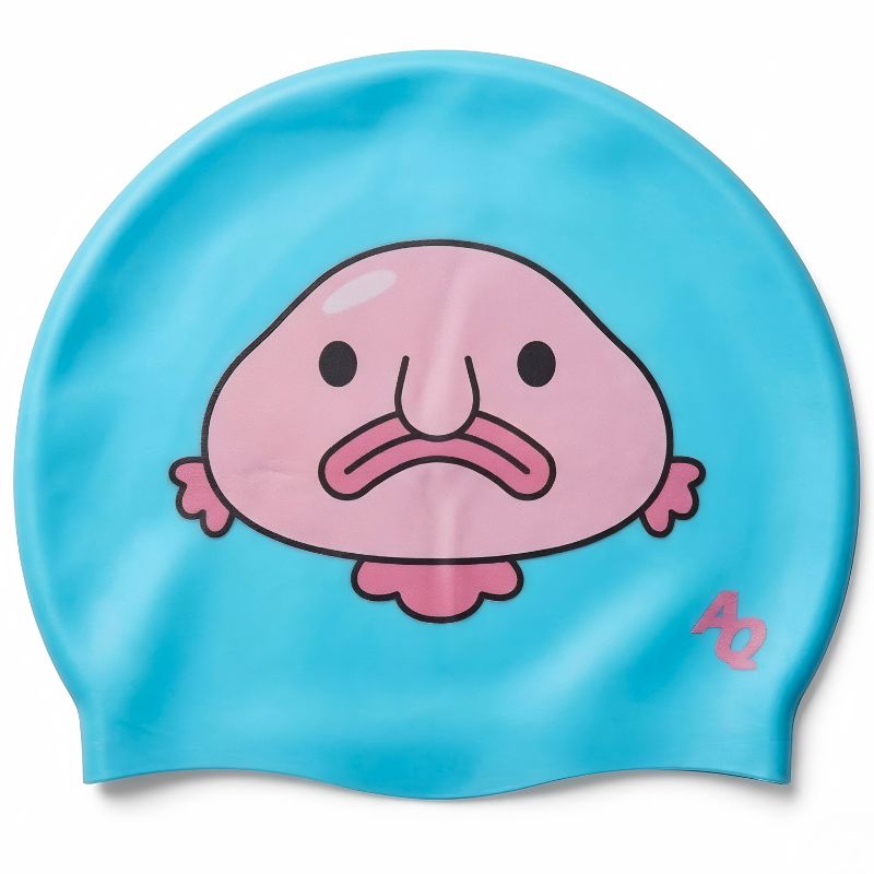 Blob Fish Silicone Swim Hat - Blue