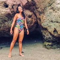 Dolfin Uglies - Graffiti Jungle String Back One Piece Swimsuit