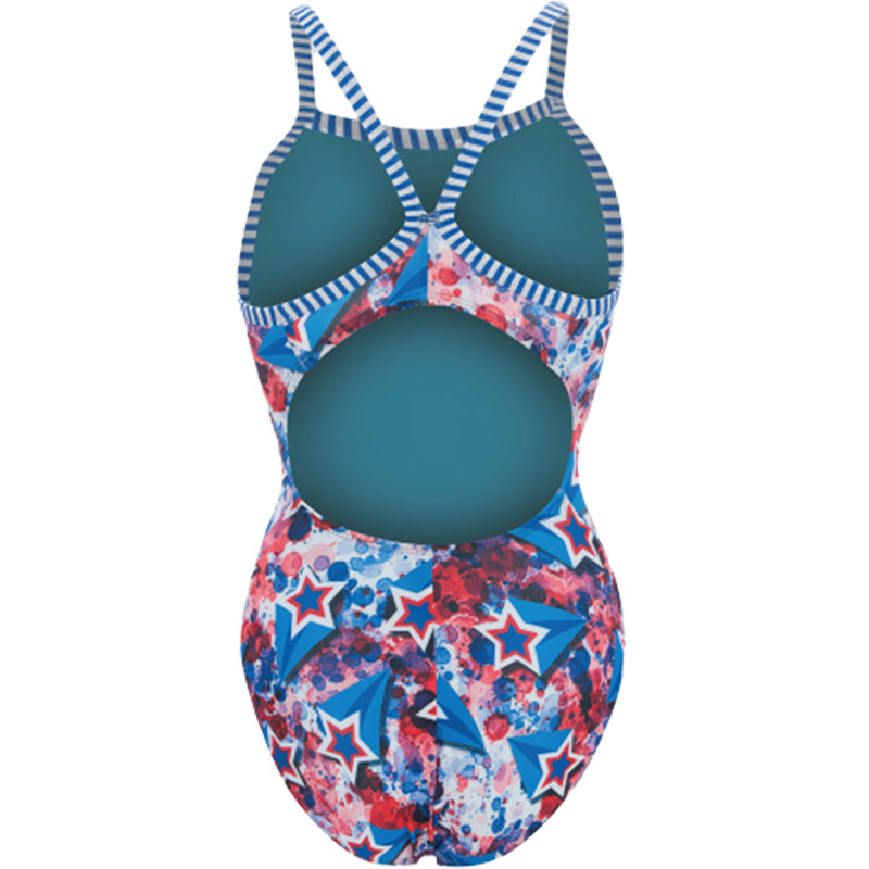 Dolfin Uglies - Liberty V-2 Back Swimsuit (Red/White/Blue)