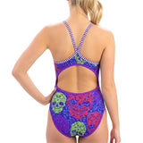 Dolfin Uglies - Sugar Skulls V-2 Back One Piece Swimsuit