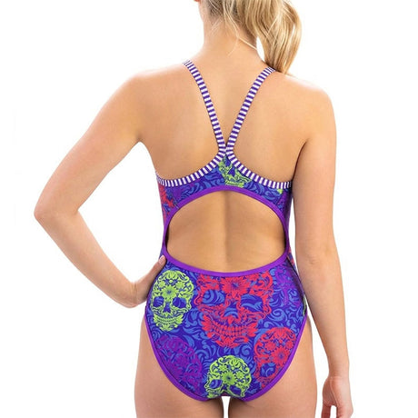 Dolfin Uglies - Sugar Skulls V-2 Back One Piece Swimsuit