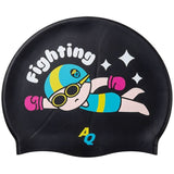 Fighting Silicone Swim Hat - Black