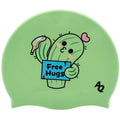 Free Hugs Silicone Swim Hat - Green