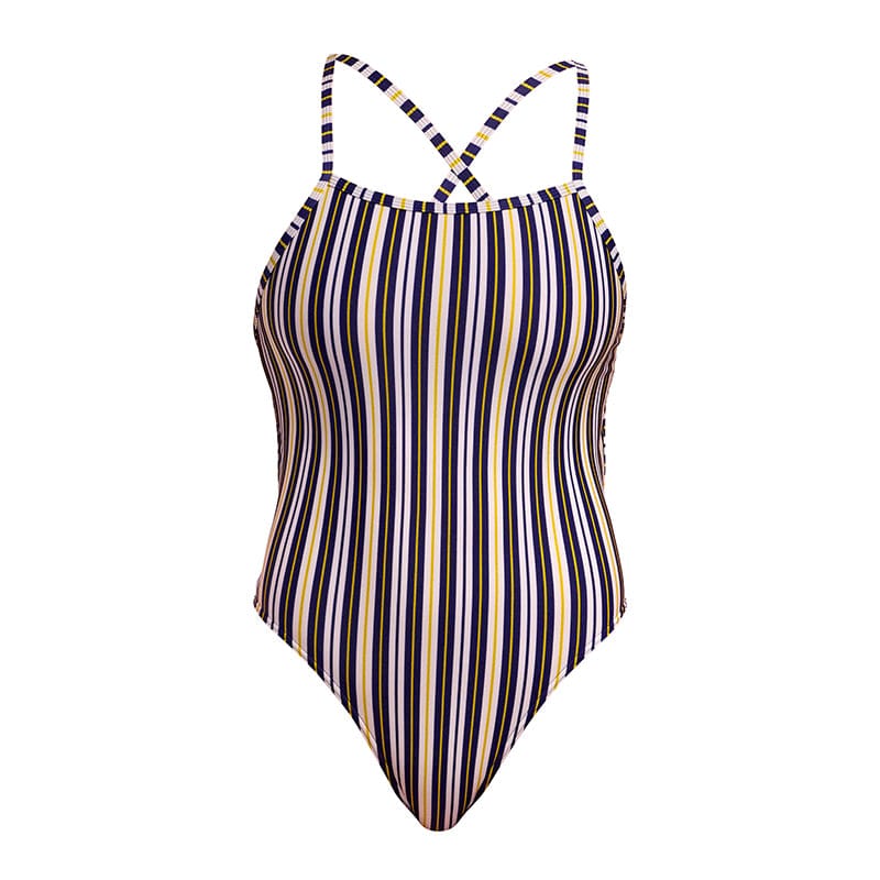 Funkita - Admiralty Stripe - Ladies Eco Tie Me Tight One Piece