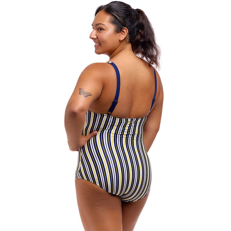 Funkita - Admiralty Stripe - Ladies Ruched One Piece