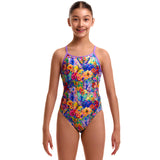 Funkita - Austin Flowers - Girls Eco Diamond Back One Piece
