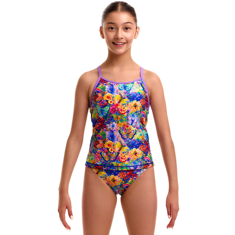 Funkita - Austin Flowers - Girls Eco Swim Steady Tankini & Brief