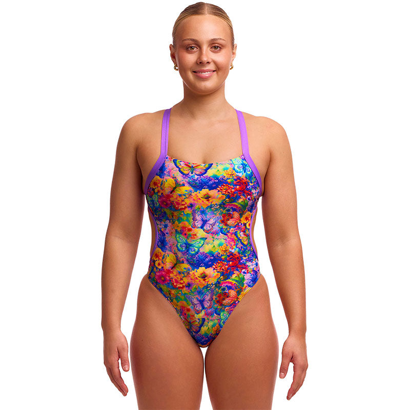 Funkita - Austin Flowers - Ladies Eco Brace Free One Piece