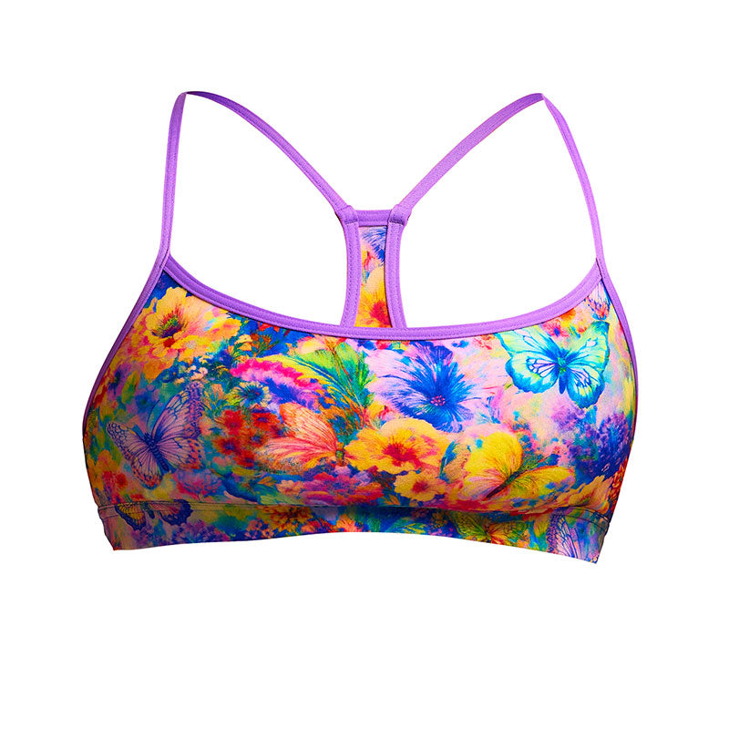 Funkita - Austin Flowers - Ladies Eco Swim Crop Top