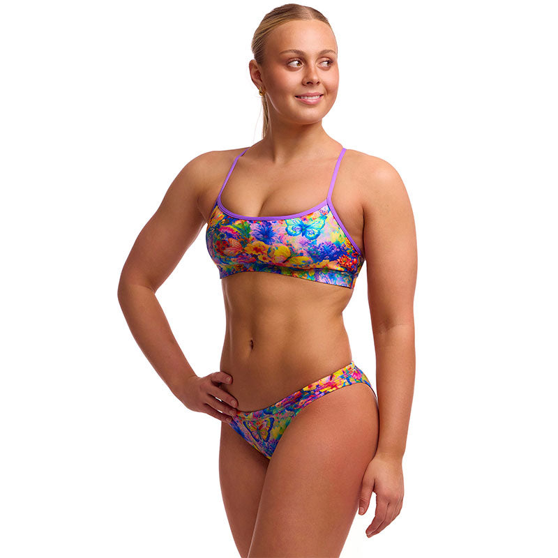 Funkita - Austin Flowers - Ladies Eco Swim Crop Top