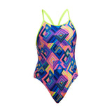 Funkita - Be Square - Girls Eco Diamond Back One Piece