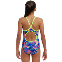 Funkita - Be Square - Girls Eco Diamond Back One Piece