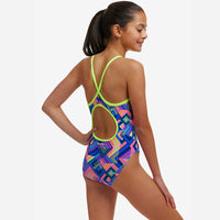 Funkita - Be Square - Girls Eco Diamond Back One Piece