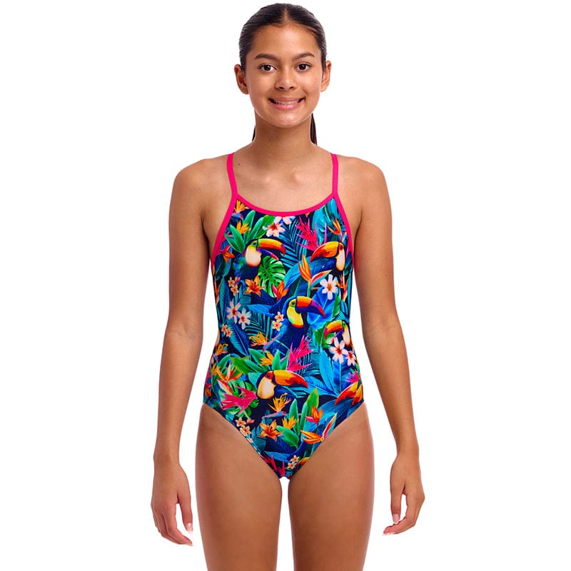 Funkita - Birdie Wordie - Girls Eco Diamond Back One Piece