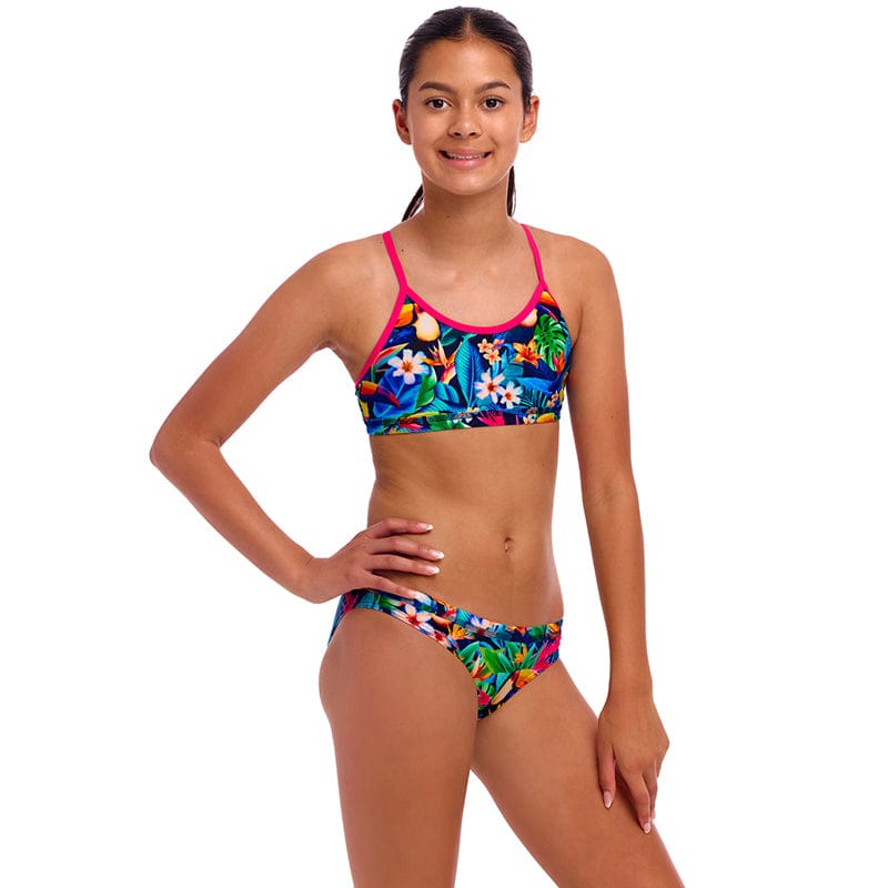 Funkita - Birdie Wordie - Girls Eco Racerback Two Piece