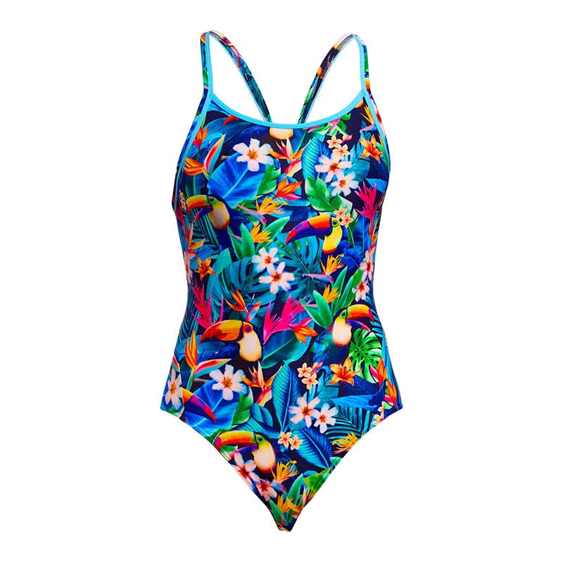 Funkita - Birdie Wordie - Ladies Eco Diamond Back One Piece