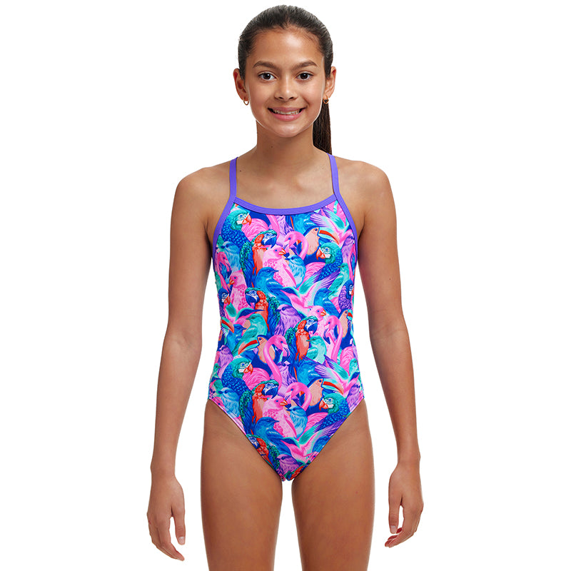 Funkita - Birds Gone Wild - Girls Eco Single Strap One Piece